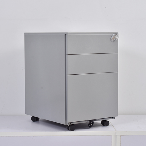 3 Drawer Mobile Pedestals in Grey