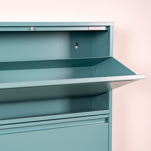 2 Layer Metal Shoe Cabinets