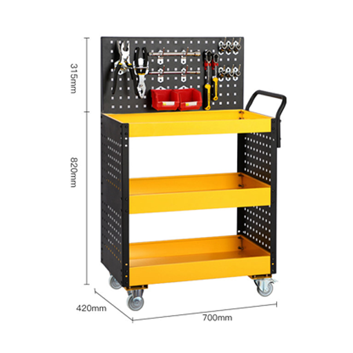 3 Layer Tool Cart with Back