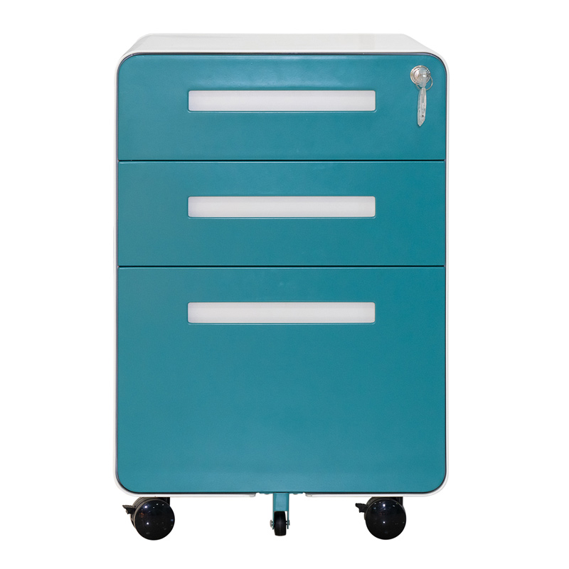 3 Drawer Mobile Pedestal Metal Office Furniture