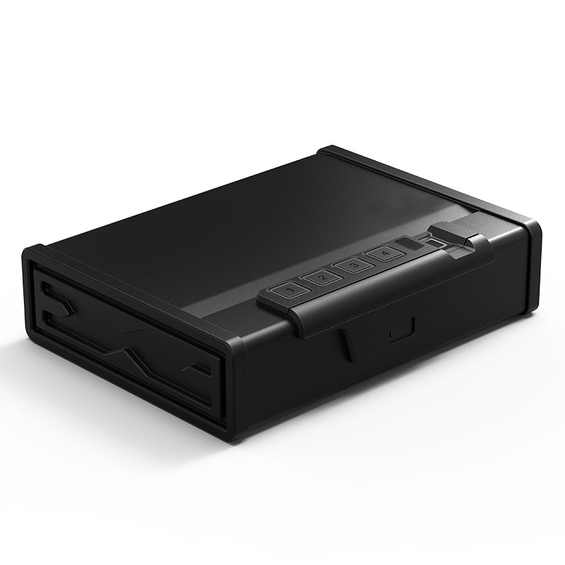 Black Portable Biometric Gun Safe Box