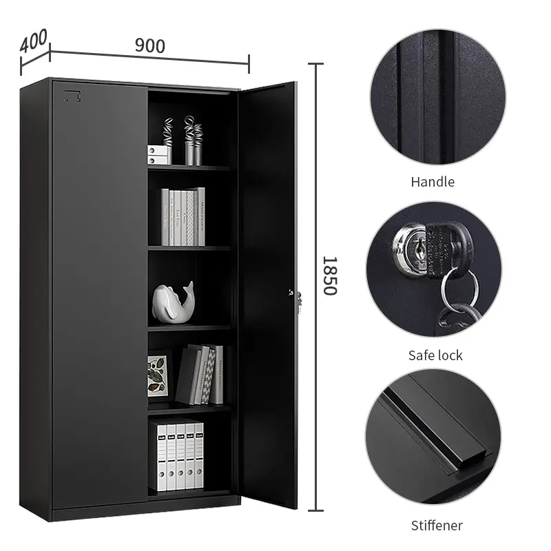 2 Door Office Furniture Lockable Filing Cabinet