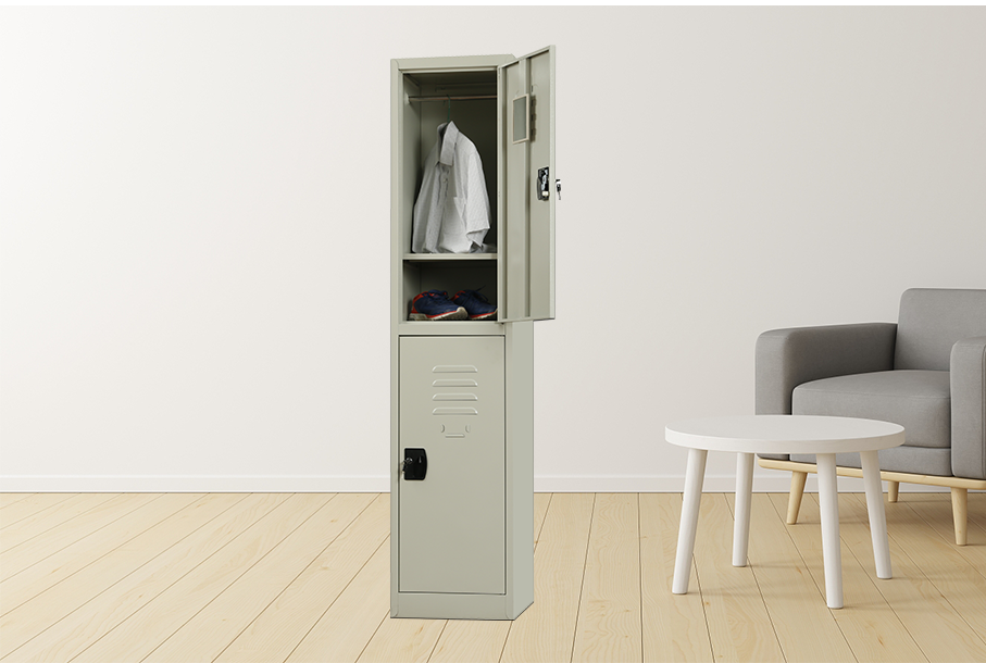 metal door storage locker