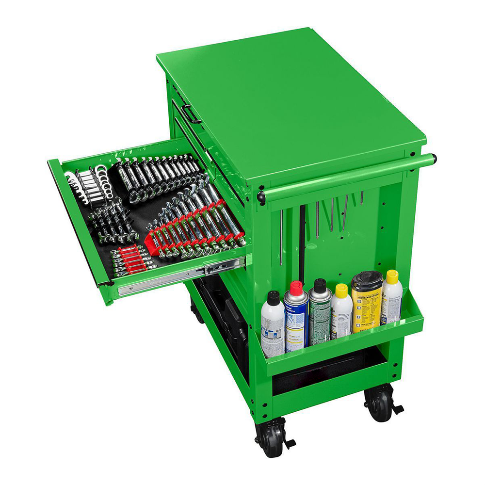 GENERAL 5-Drawer Mechanics Tool Cart With Green