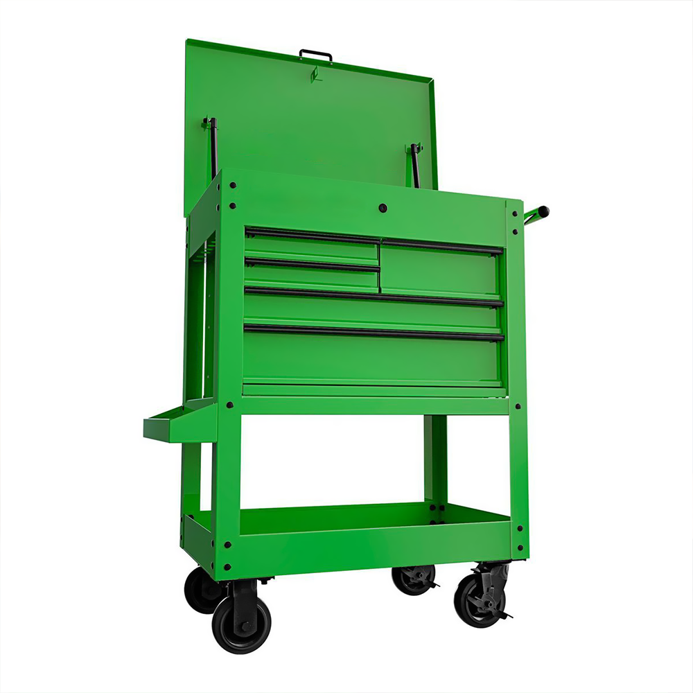 GENERAL 5-Drawer Mechanics Tool Cart With Green