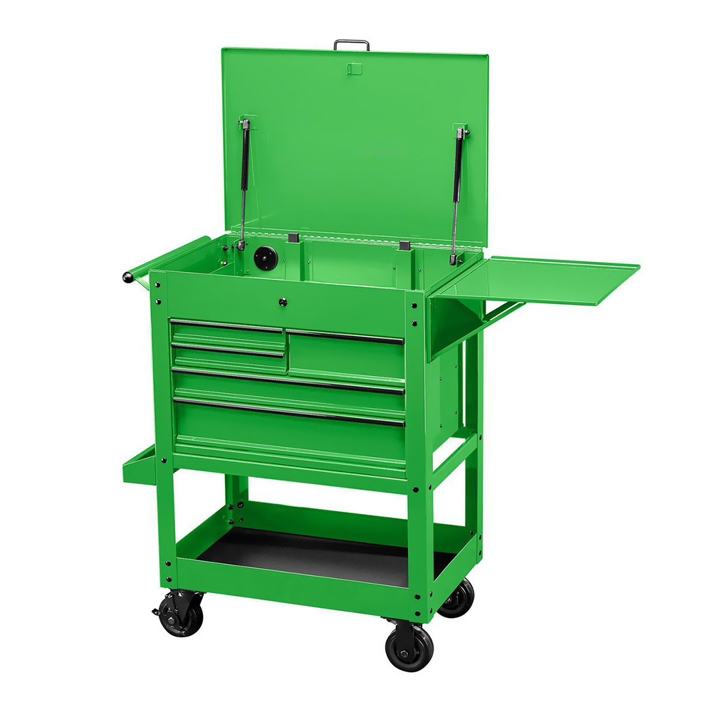 GENERAL 5-Drawer Mechanics Tool Cart With Green