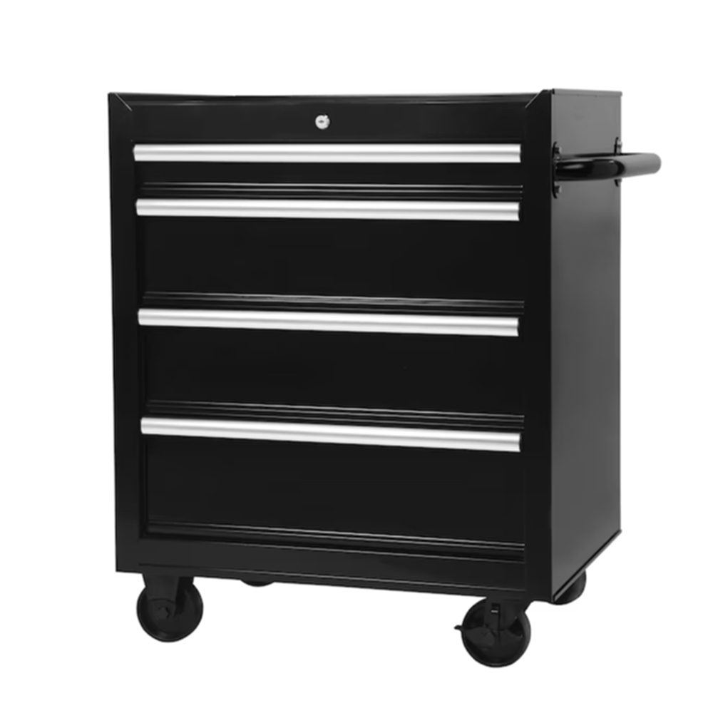 4-Drawer Steel Rolling Tool Cabinet  With Black