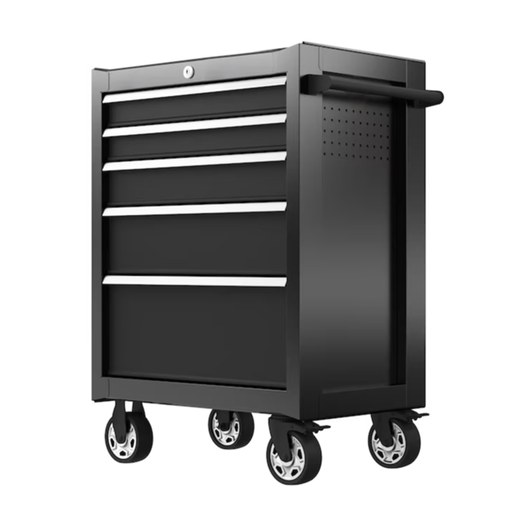 5-Drawer Steel Rolling Tool Cabinet With Black