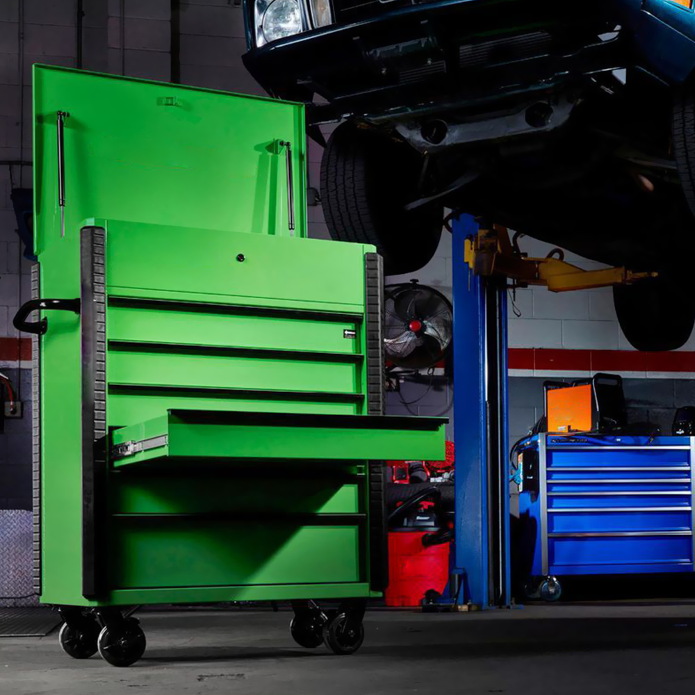 Why do car repair shops need tool cabinets?